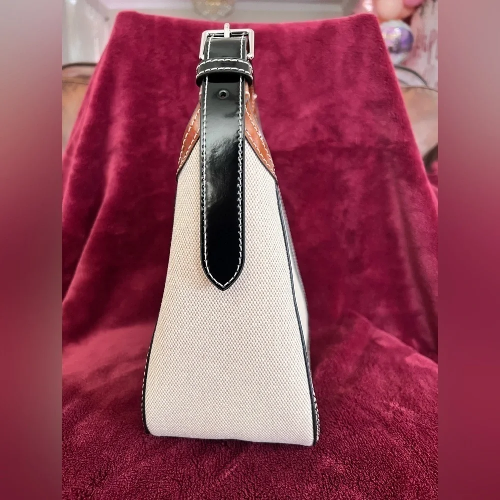 TORY BURCH• THEA CANVAS SMALL BUCKET BAG